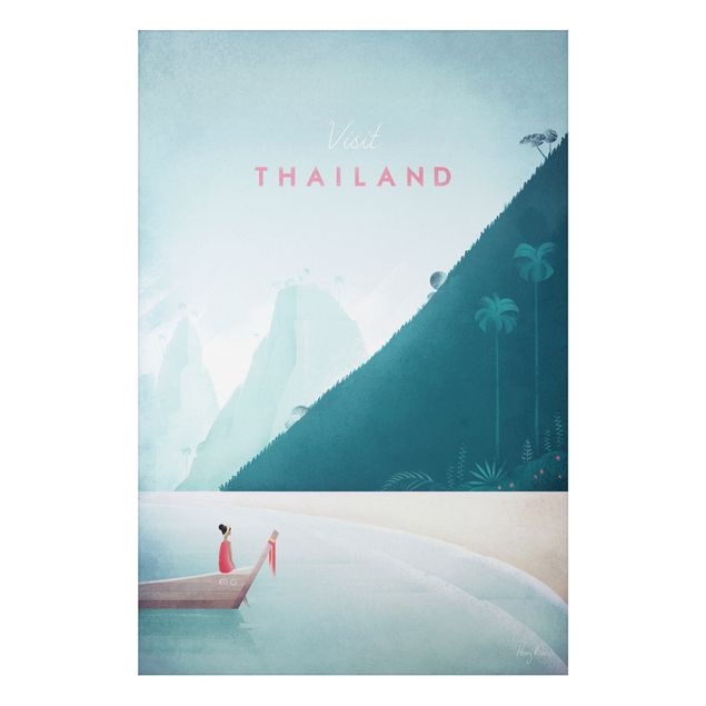 Print on aluminium - Travel Poster - Thailand