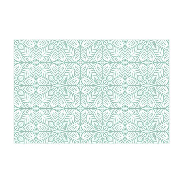 Zen rugs Moroccan XXL Tile Pattern In Turquoise