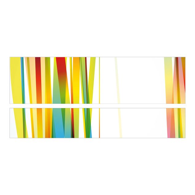 Adhesive film for furniture IKEA - Malm bed 160x200cm - Rainbow Stripes