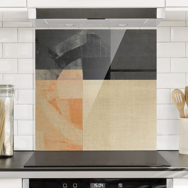Glass splashback kitchen abstract Transparent Geometry