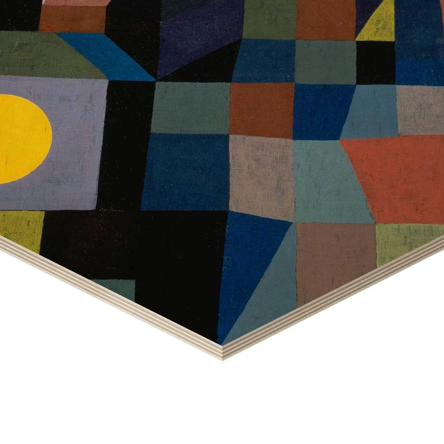 Wooden hexagon - Paul Klee - Fire At Full Moon