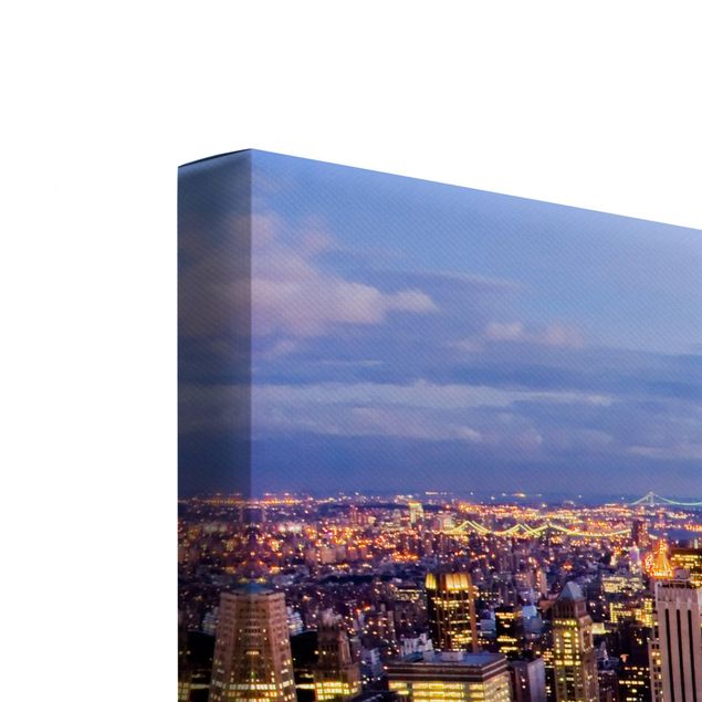 Print on canvas 2 parts - New York Skyline At Night