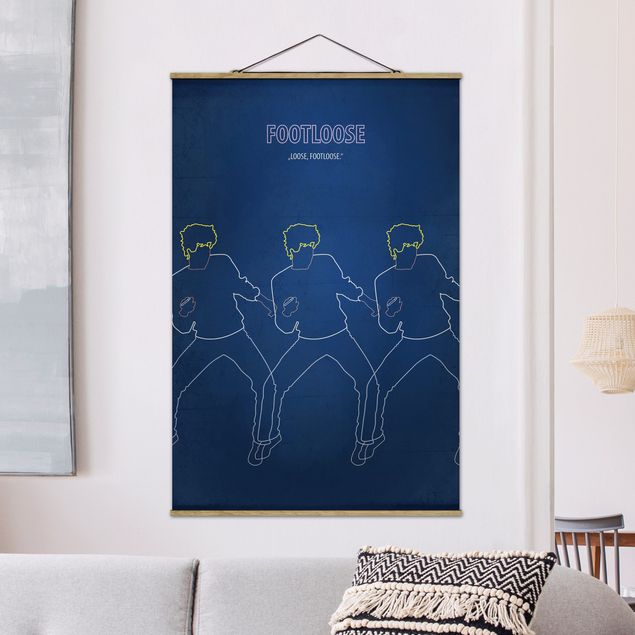 Fabric print with poster hangers - Film Poster Footloose