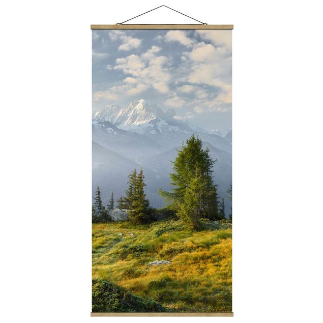 Fabric print with poster hangers - Émosson Wallis Switzerland
