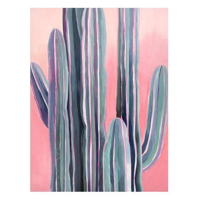 Magnetic memo board - Cactus On Pink I