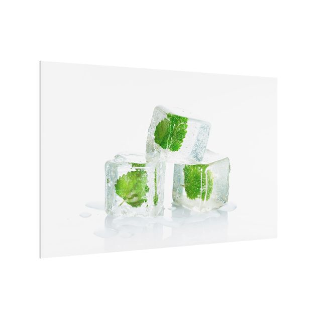 Splashback - Three Ice Cubes With Lemon Balm