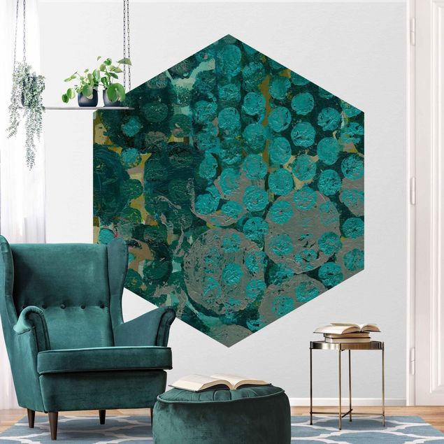 Self-adhesive hexagonal pattern wallpaper - Callais