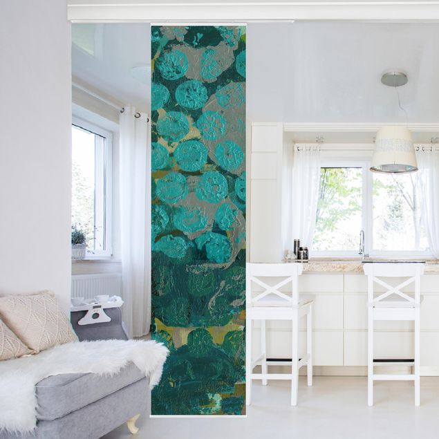 Sliding curtain set - Abstract Seascape Pastel Pattern - Panel