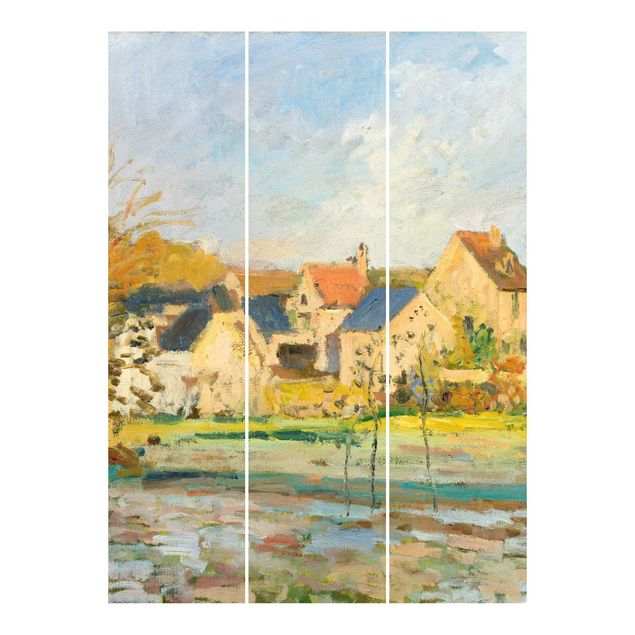 Sliding panel curtains set - Camille Pissarro - Landscape Near Pontoise