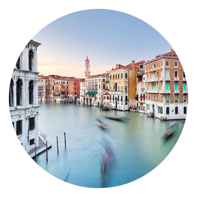 Self-adhesive round wallpaper - Grand Canal View From The Rialto Bridge Venice