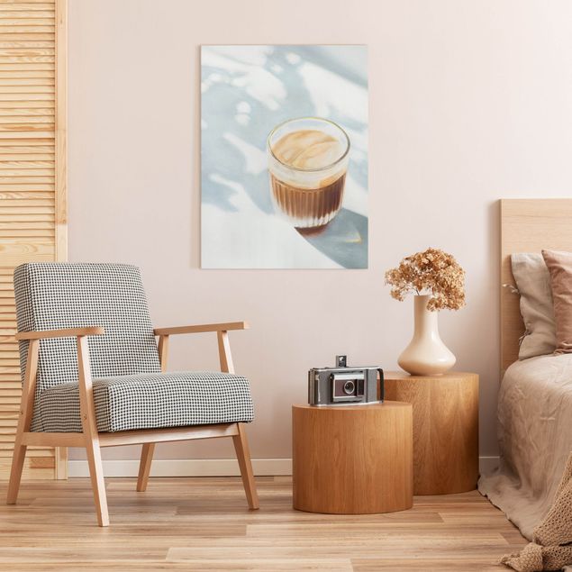Print on canvas - Cappuccino for breakfast - Portrait format 3:4