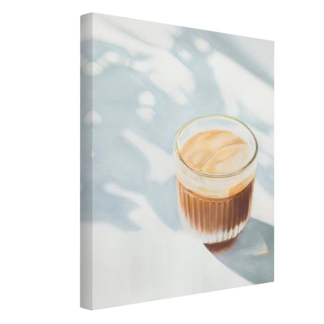 Print on canvas - Cappuccino for breakfast - Portrait format 3:4