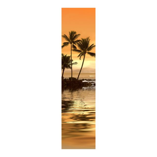 Sliding panel curtains set - Caribbean Sunset I
