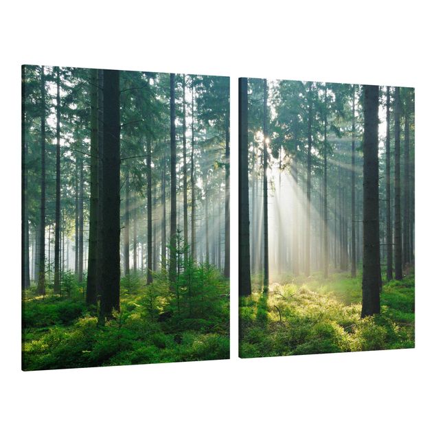 Print on canvas 2 parts - Enlightened Forest