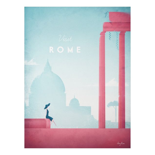 Print on aluminium - Travel Poster - Rome