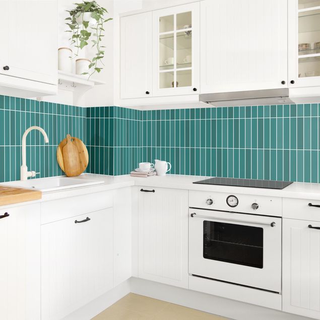 Kitchen splashbacks Subway Tiles - Turquoise