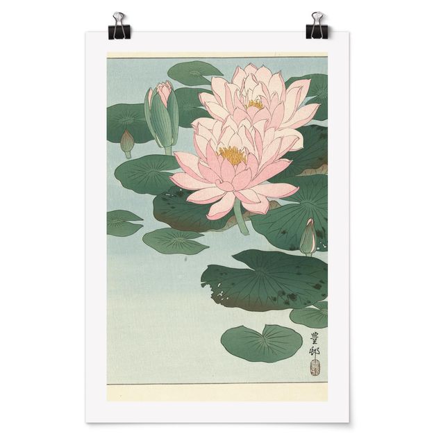 Poster art print - Ohara Shôson - Water Lilies