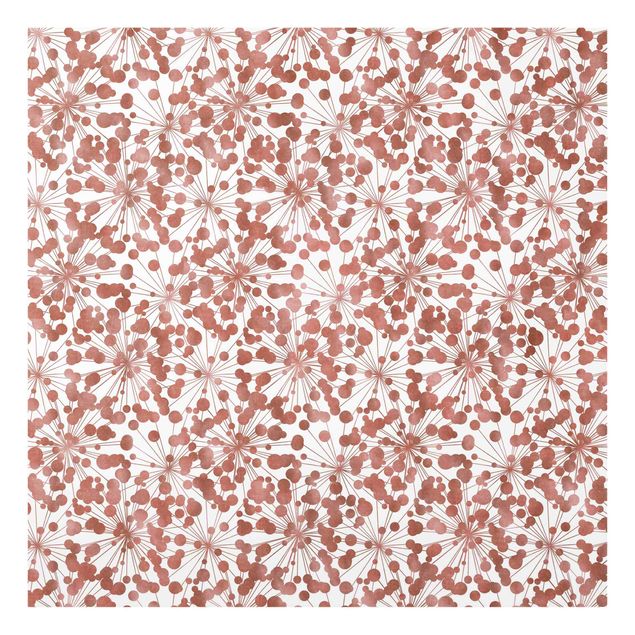 Splashback - Natural Pattern Dandelion With Dots Copper - Square 1:1