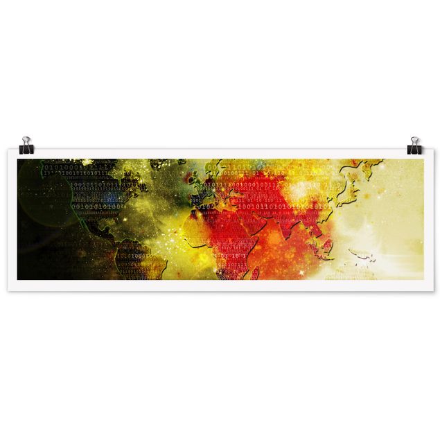 Panoramic poster abstract - Worldcode