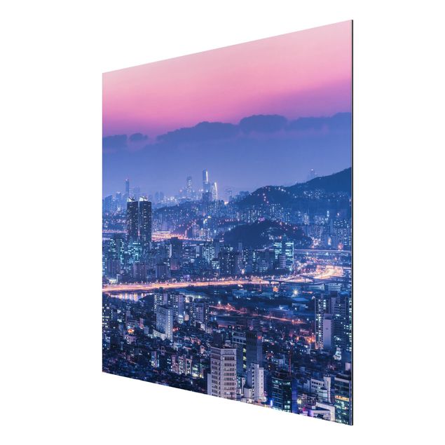 Print on aluminium - Skyline Of Seoul