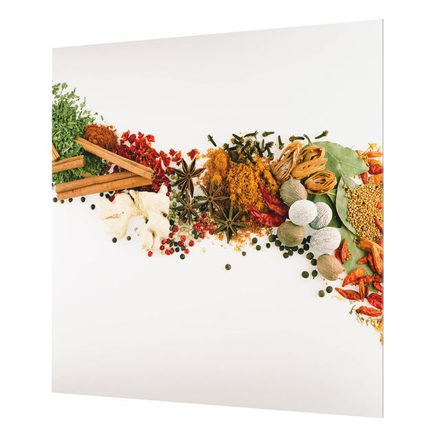 Glass Splashback - Spices And Dried Herbs - Square 1:1