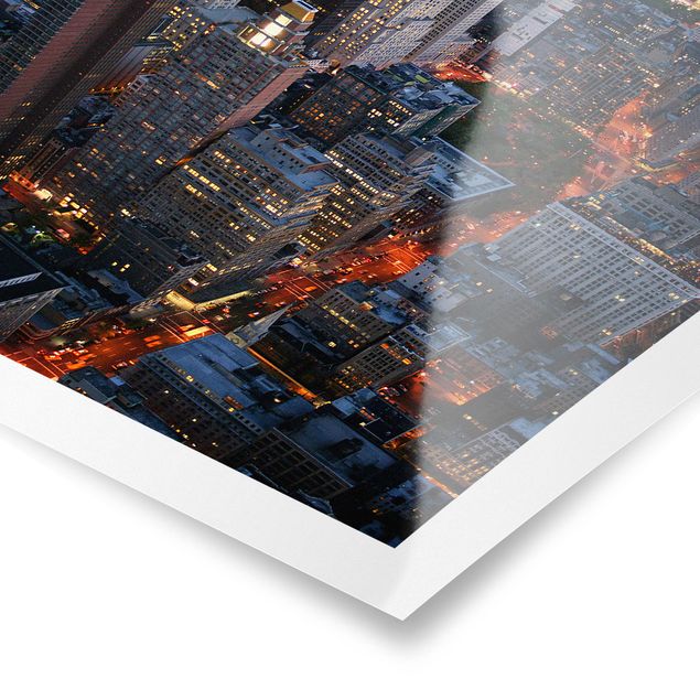 Poster architecture & skyline - Manhattan Lights
