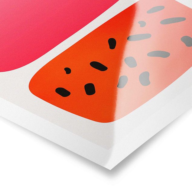 Poster - Abstract Shapes - Melon And Pink