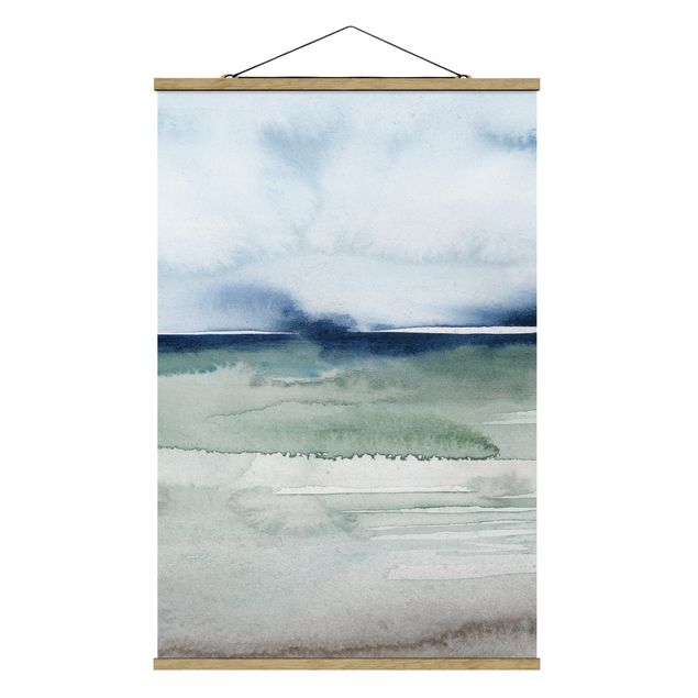 Fabric print with poster hangers - Ocean Waves I