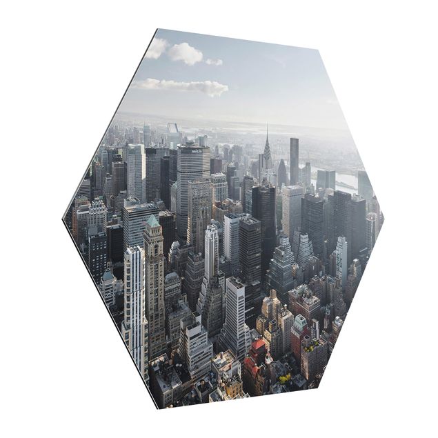 Alu-Dibond hexagon - Upper Manhattan New York City