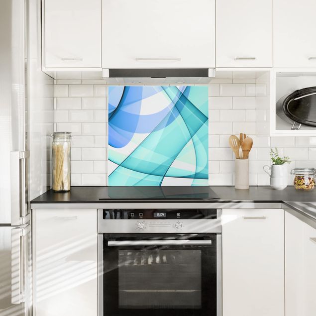 Glass splashback kitchen abstract Highway To The Sky