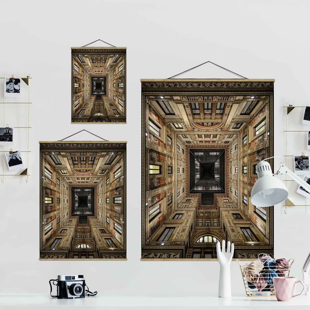 Fabric print with poster hangers - Galleria Sciarra In Rome