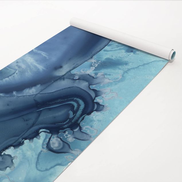 Adhesive film - Wave Watercolour Blue l