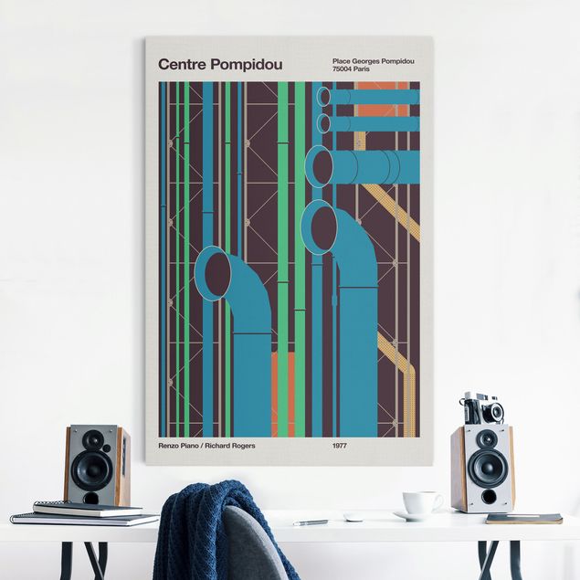 Acoustic art panels Centre Pompidou - Poster