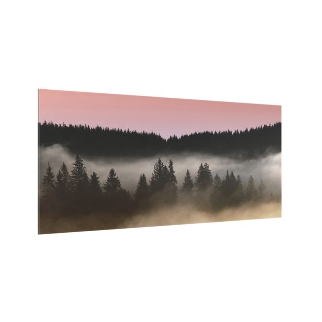 Splashback - Dreamy Foggy Forest - Landscape format 2:1