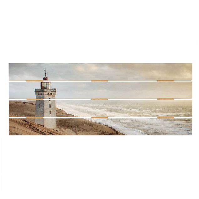 Print on wood - Lighthouse In Denmark