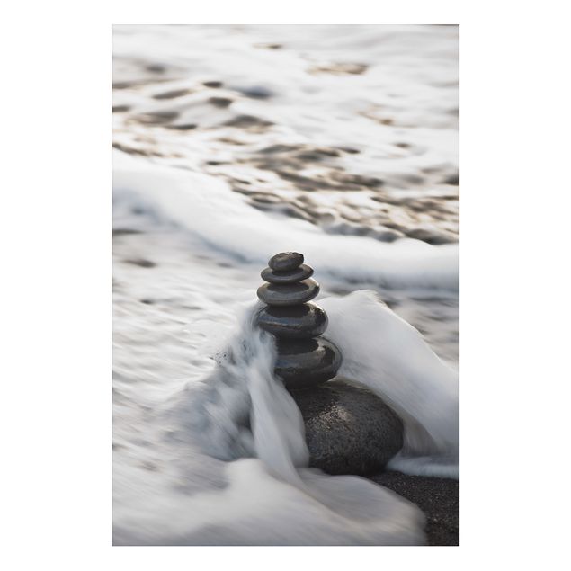 Print on aluminium - Stone Tower And Wave