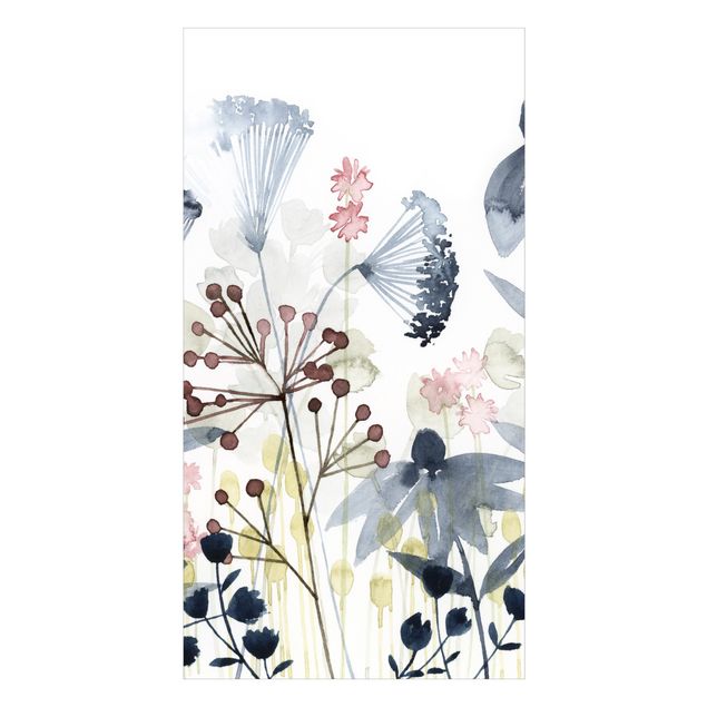 Shower wall cladding - Wild Flowers Watercolour I