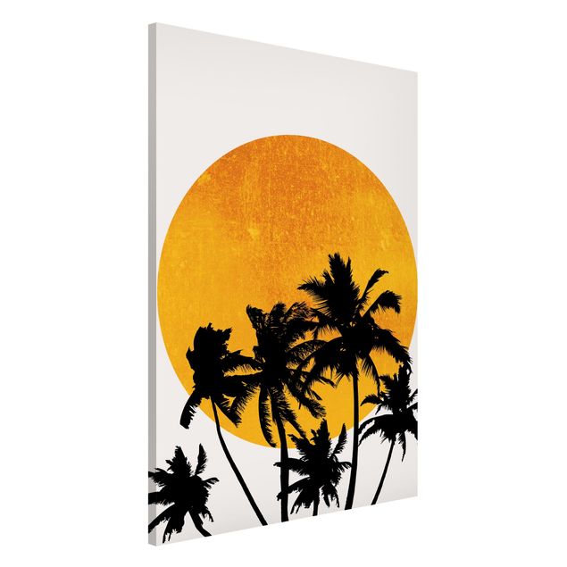 Magnetic memo board - Palm Trees In Front Of Golden Sun