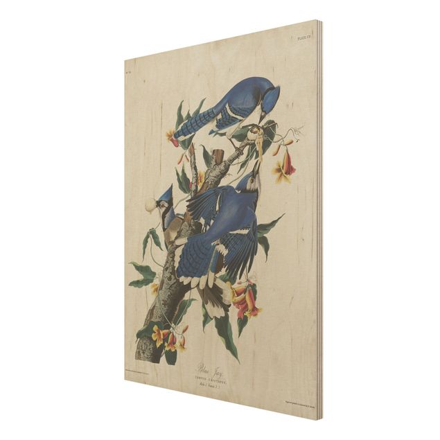 Print on wood - Vintage Board Blue Jays