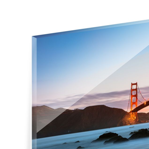Glass Splashback - Twilight In San Francisco  - Landscape format 3:2