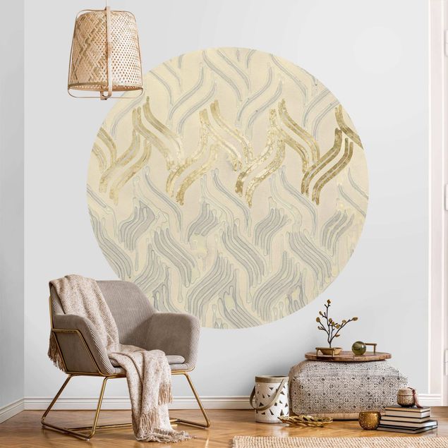 Self-adhesive round wallpaper - Chenille I