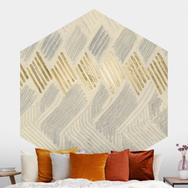 Hexagonal wallpapers Chenille IV