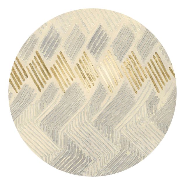Self-adhesive round wallpaper - Chenille IV