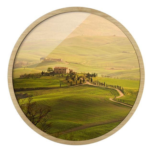 Circular framed print - Chianti Tuscany