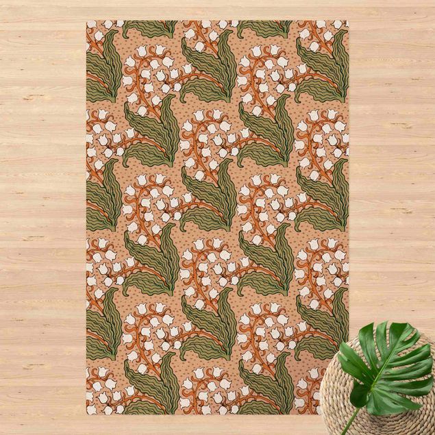 modern area rugs Chinoiserie Lilies Of The Valley With White Flowers