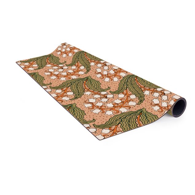 nature inspired rugs Chinoiserie Lilies Of The Valley With White Flowers