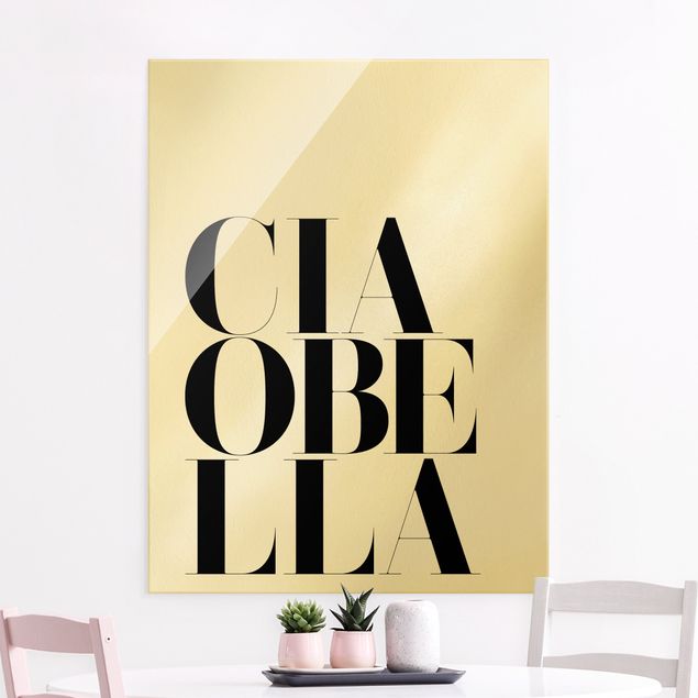Glass print - Ciao Bella - Portrait format