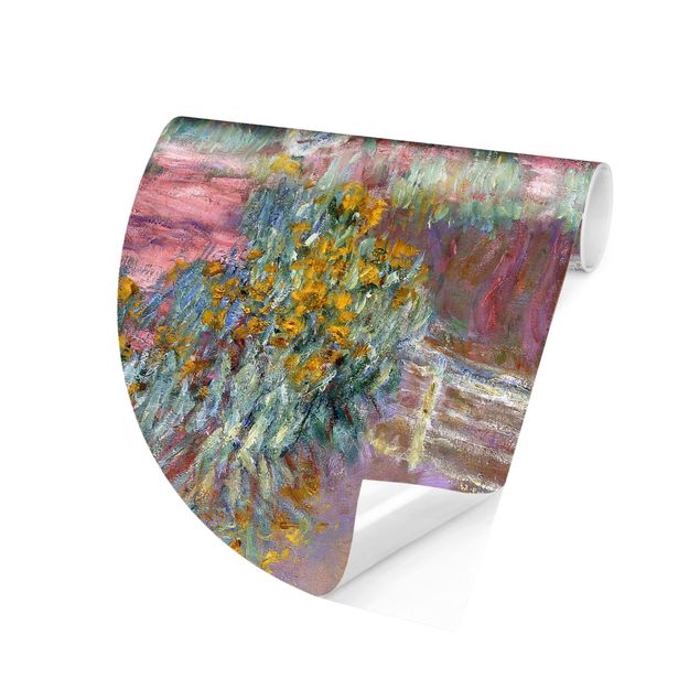 Self-adhesive round wallpaper - Claude Monet - Bridge Monet's Garden