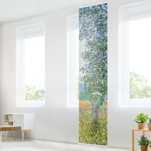 Sliding panel curtains set - Claude Monet - Fields In Spring