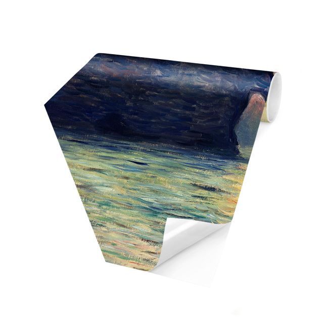 Self-adhesive hexagonal pattern wallpaper - Claude Monet - Rock Sunset
